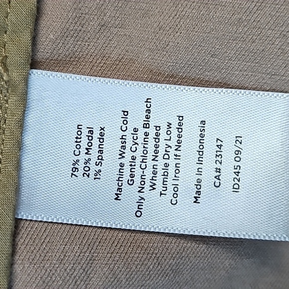 Talbots Stretch Twill Khaki Tan Cinch Waist Zip & Snap Front Field Jacket - Picture 15 of 16